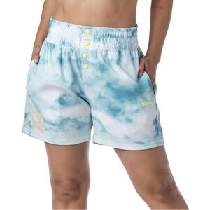 Zumba Fitness Cloud Blue Tie-Dye Shorts (L)